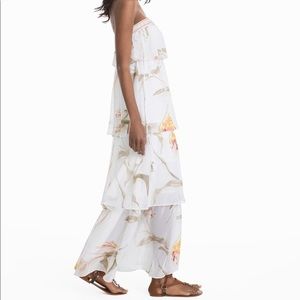 SOLD Strapless Floral Tiered Maxi Dress